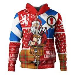 ScotsTee Shop Scottish MacBrair Ancient Clan Crest Tartan Hoodie Scotland Christmas Santa