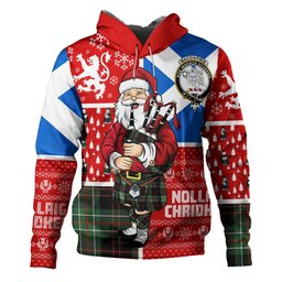 ScotsTee Shop Scottish MacDiarmid Modern Clan Crest Tartan Hoodie Scotland Christmas Santa