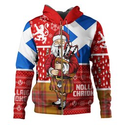 ScotsTee Shop Scottish MacBrair Weathered Clan Crest Tartan Hoodie Scotland Christmas Santa