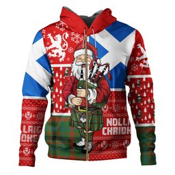 ScotsTee Shop Scottish MacDonagh Ancient Clan Crest Tartan Hoodie Scotland Christmas Santa