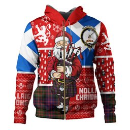ScotsTee Shop Scottish MacBrayne Clan Crest Tartan Hoodie Scotland Christmas Santa