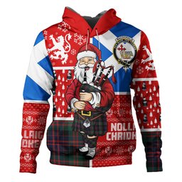 ScotsTee Shop Scottish MacDonald (Donald) Modern Clan Crest Tartan Hoodie Scotland Christmas Santa