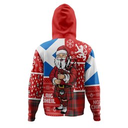 ScotsTee Shop Scottish MacClure Modern Clan Crest Tartan Hoodie Scotland Christmas Santa