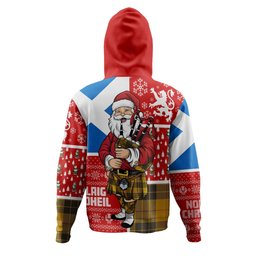ScotsTee Shop Scottish MacLeod of Lewis Weathered Clan Crest Tartan Hoodie Scotland Christmas Santa