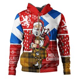 ScotsTee Shop Scottish MacLeod of Lewis Weathered Clan Crest Tartan Hoodie Scotland Christmas Santa