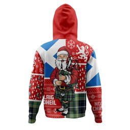 ScotsTee Shop Scottish MacKellar Modern Clan Crest Tartan Hoodie Scotland Christmas Santa
