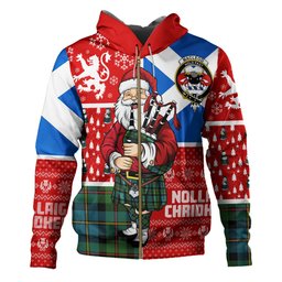 ScotsTee Shop Scottish MacLeod of Skeabost Ancient Clan Crest Tartan Hoodie Scotland Christmas Santa