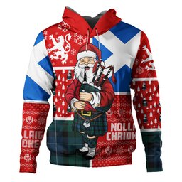 ScotsTee Shop Scottish MacKirdy Modern Clan Crest Tartan Hoodie Scotland Christmas Santa