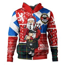 ScotsTee Shop Scottish MacLeod of Harris (MacLeod Hunting) Modern Clan Crest Tartan Hoodie Scotland Christmas Santa