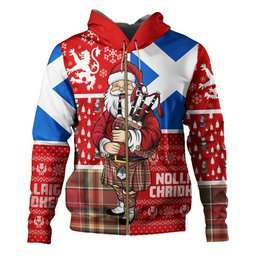ScotsTee Shop Scottish MacGlashan Weathered Clan Crest Tartan Hoodie Scotland Christmas Santa