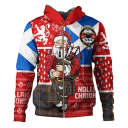 ScotsTee Shop Scottish MacLeod of Skeabost Modern Clan Crest Tartan Hoodie Scotland Christmas Santa