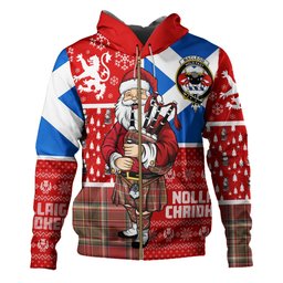 ScotsTee Shop Scottish MacLeod of Gesto Weathered Clan Crest Tartan Hoodie Scotland Christmas Santa