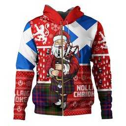 ScotsTee Shop Scottish MacDonnell Clan Crest Tartan Hoodie Scotland Christmas Santa