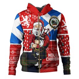 ScotsTee Shop Scottish MacLaren of Broich Modern Clan Crest Tartan Hoodie Scotland Christmas Santa