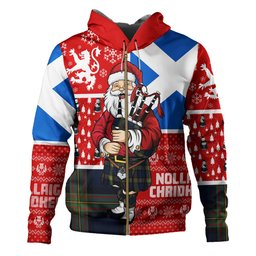 ScotsTee Shop Scottish MacLaren of Broich Modern Clan Crest Tartan Hoodie Scotland Christmas Santa
