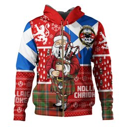 ScotsTee Shop Scottish MacLeod of Gesto Ancient Clan Crest Tartan Hoodie Scotland Christmas Santa