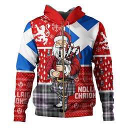 ScotsTee Shop Scottish MacNeil of Barra (MacNeil MacNeill) Paton Dress Weathered Clan Crest Tartan Hoodie Scotland Christmas Santa