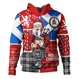 ScotsTee Shop Scottish MacNeil of Barra (MacNeil MacNeill) Paton Dress Weathered Clan Crest Tartan Hoodie Scotland Christmas Santa