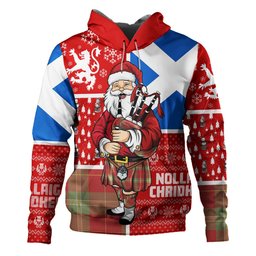 ScotsTee Shop Scottish Maver Weathered Clan Crest Tartan Hoodie Scotland Christmas Santa