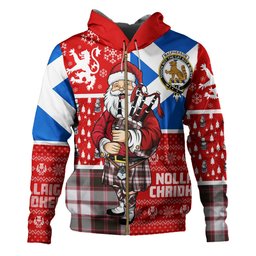 ScotsTee Shop Scottish MacPherson of Pitmain Weathered Clan Crest Tartan Hoodie Scotland Christmas Santa