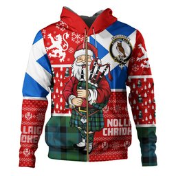 ScotsTee Shop Scottish MacTaggart Ancient Clan Crest Tartan Hoodie Scotland Christmas Santa