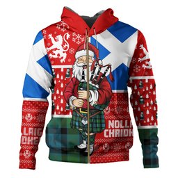 ScotsTee Shop Scottish MacTaggart Ancient Clan Crest Tartan Hoodie Scotland Christmas Santa