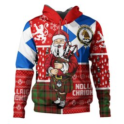 ScotsTee Shop Scottish MacNeish Modern Clan Crest Tartan Hoodie Scotland Christmas Santa