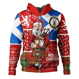 ScotsTee Shop Scottish Maver Modern Clan Crest Tartan Hoodie Scotland Christmas Santa