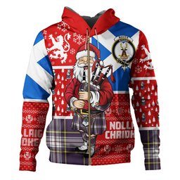 ScotsTee Shop Scottish Maver Dress Weathered Clan Crest Tartan Hoodie Scotland Christmas Santa