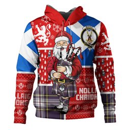 ScotsTee Shop Scottish Maver Dress Weathered Clan Crest Tartan Hoodie Scotland Christmas Santa