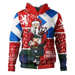 ScotsTee Shop Scottish MacNeil of Barra Old (MacNeill Old) Modern Clan Crest Tartan Hoodie Scotland Christmas Santa
