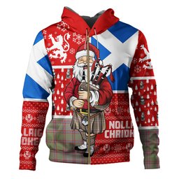 ScotsTee Shop Scottish MacPherson of Glentruim Weathered Clan Crest Tartan Hoodie Scotland Christmas Santa