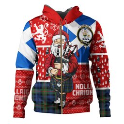 ScotsTee Shop Scottish Murray Modern Clan Crest Tartan Hoodie Scotland Christmas Santa