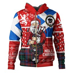 ScotsTee Shop Scottish MacInroy Modern Clan Crest Tartan Hoodie Scotland Christmas Santa