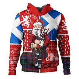 ScotsTee Shop Scottish MacInroy Modern Clan Crest Tartan Hoodie Scotland Christmas Santa