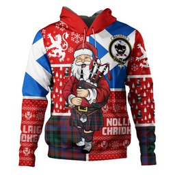 ScotsTee Shop Scottish MacInroy Modern Clan Crest Tartan Hoodie Scotland Christmas Santa