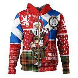 ScotsTee Shop Scottish Ramsay Orange Ancient Clan Crest Tartan Hoodie Scotland Christmas Santa