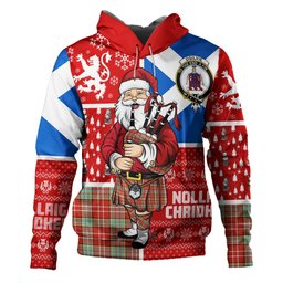 ScotsTee Shop Scottish Ogilvie Ancient Clan Crest Tartan Hoodie Scotland Christmas Santa