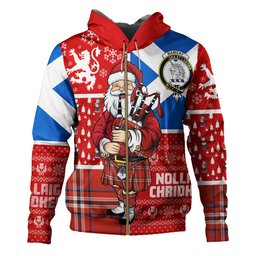 ScotsTee Shop Scottish Ramsay Angus & Mearns Ancient Clan Crest Tartan Hoodie Scotland Christmas Santa