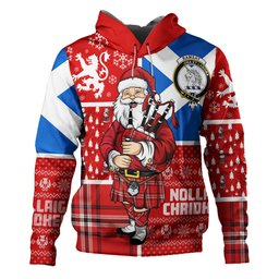 ScotsTee Shop Scottish Ramsay Angus & Mearns Modern Clan Crest Tartan Hoodie Scotland Christmas Santa