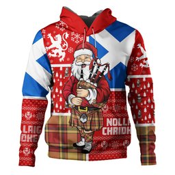 ScotsTee Shop Scottish Scrimgeour of Glassary Weathered Clan Crest Tartan Hoodie Scotland Christmas Santa