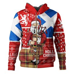 ScotsTee Shop Scottish Scrimgeour of Glassary Weathered Clan Crest Tartan Hoodie Scotland Christmas Santa