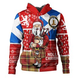 ScotsTee Shop Scottish Scrimgeour of Glassary Weathered Clan Crest Tartan Hoodie Scotland Christmas Santa