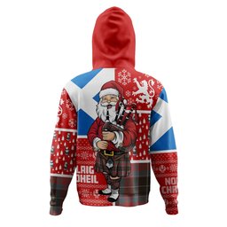 ScotsTee Shop Scottish Ramsay Green Weathered Clan Crest Tartan Hoodie Scotland Christmas Santa