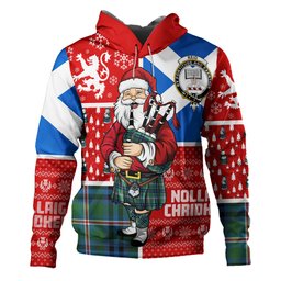 ScotsTee Shop Scottish Reid (Mill City) Ancient Clan Crest Tartan Hoodie Scotland Christmas Santa