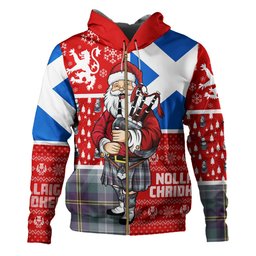 ScotsTee Shop Scottish Porteous Weathered Clan Crest Tartan Hoodie Scotland Christmas Santa