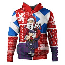 ScotsTee Shop Scottish Rae Modern Clan Crest Tartan Hoodie Scotland Christmas Santa