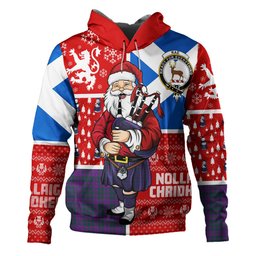 ScotsTee Shop Scottish Rae Modern Clan Crest Tartan Hoodie Scotland Christmas Santa