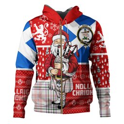 ScotsTee Shop Scottish Shaw Women's Dress Modern Clan Crest Tartan Hoodie Scotland Christmas Santa