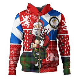 ScotsTee Shop Scottish Park Modern Clan Crest Tartan Hoodie Scotland Christmas Santa